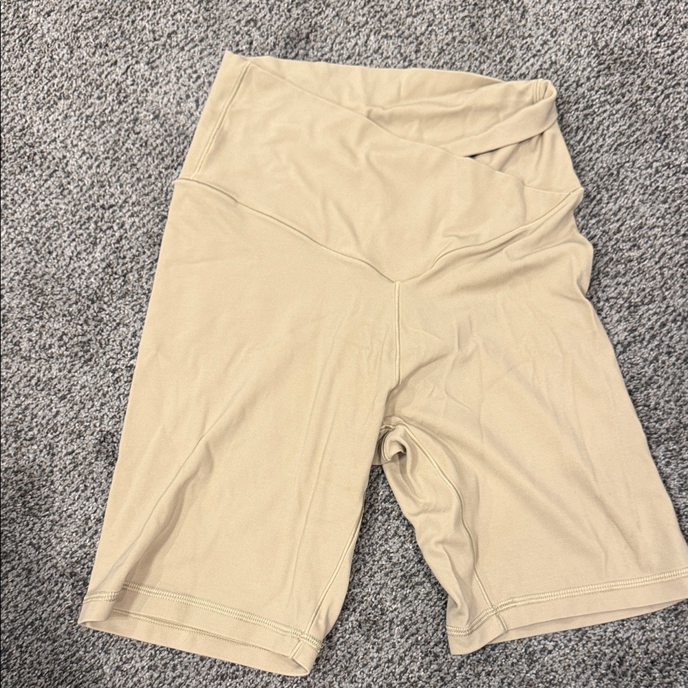 Women's Beige Bike Shorts